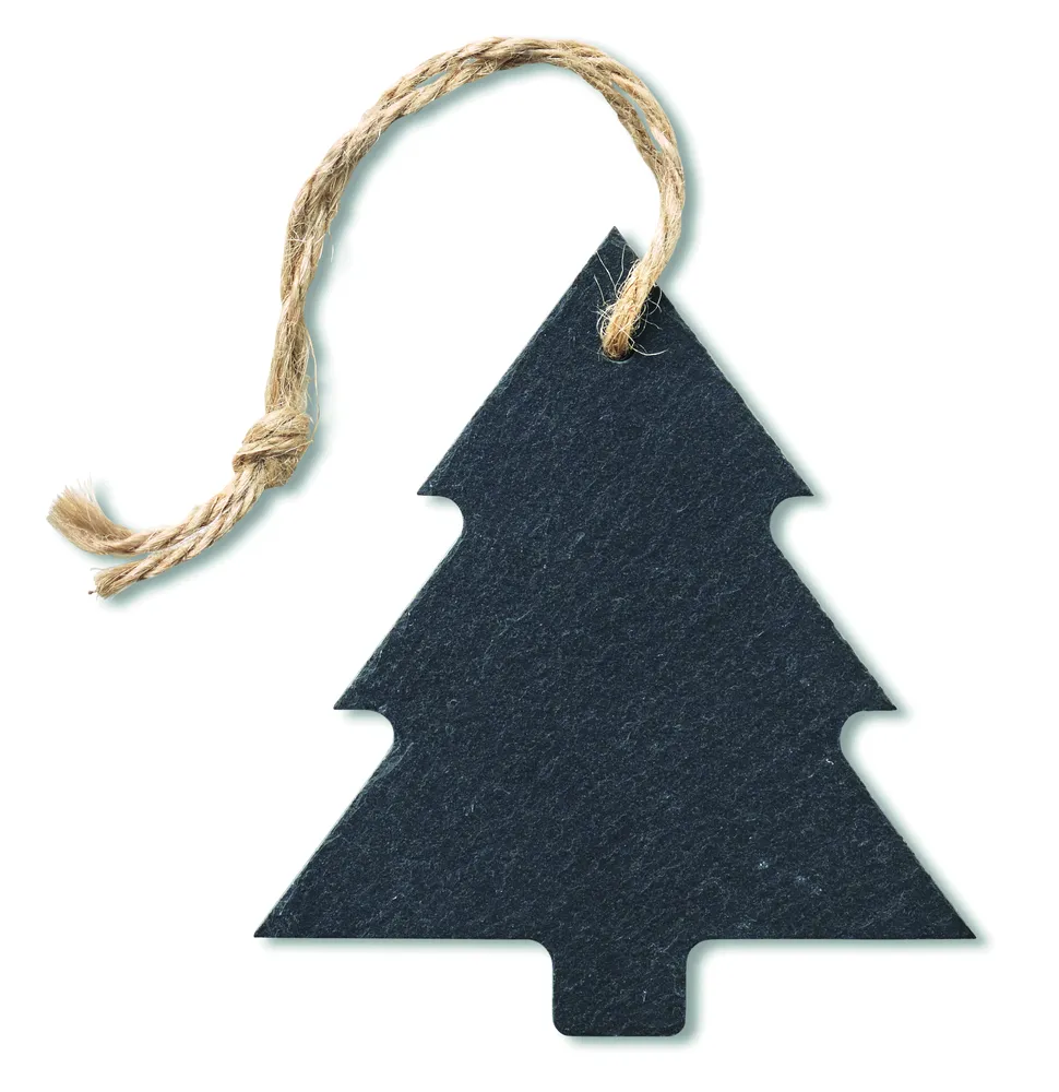 Slatetree · Kerstboom hanger van leisteen – Zwart