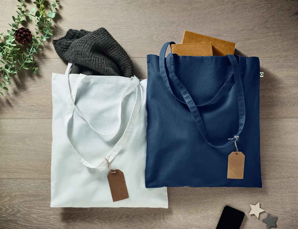 Cottonel Colour + · Katoenen boodschappentas – Marineblauw