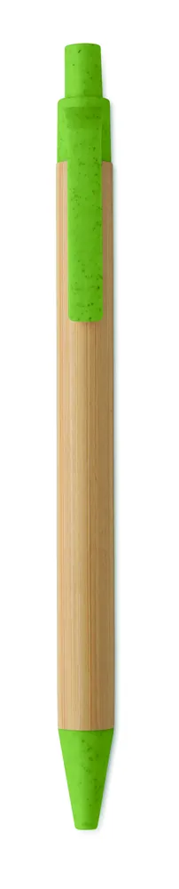 Itea Colour · Bamboe balpen met drukknop – Groen