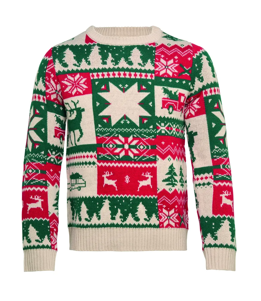 Shimis XL · Gebreide kersttrui L-XL – Beige