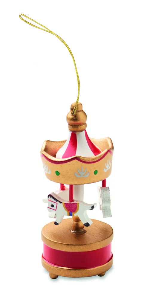 Whirl · Houten carrousel ornament – Goud