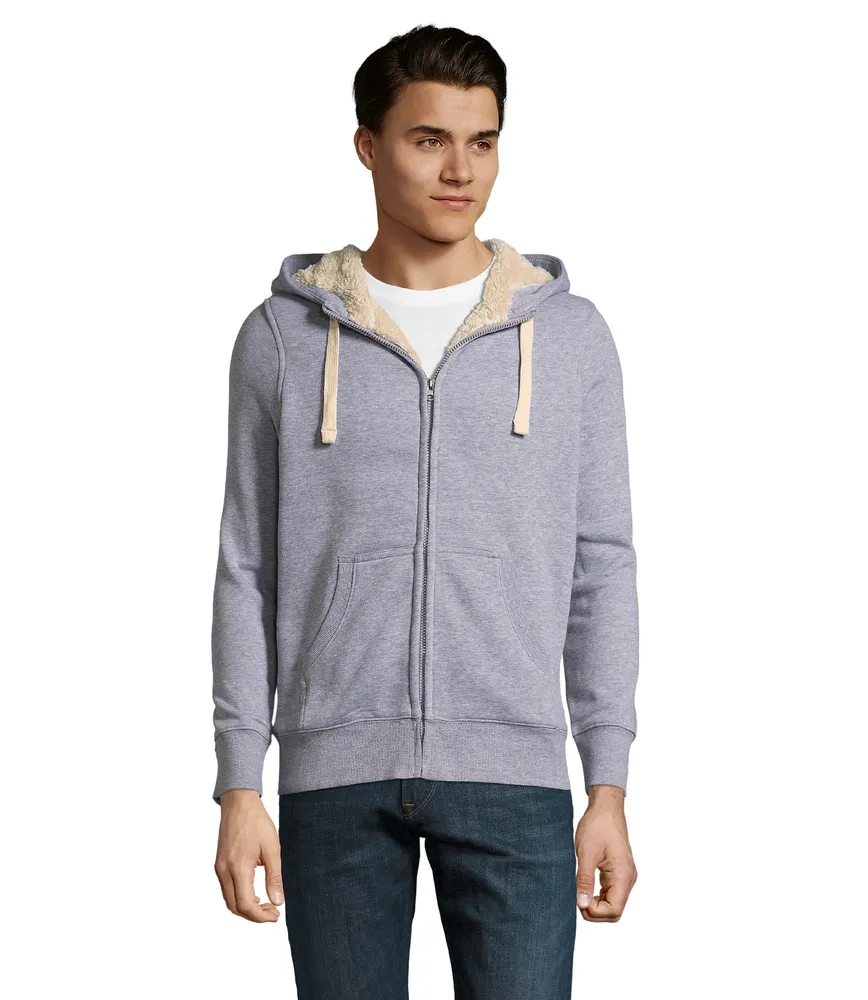 Sherpa Unisex Zipped Jacket – Grijs gemêleerd 2
