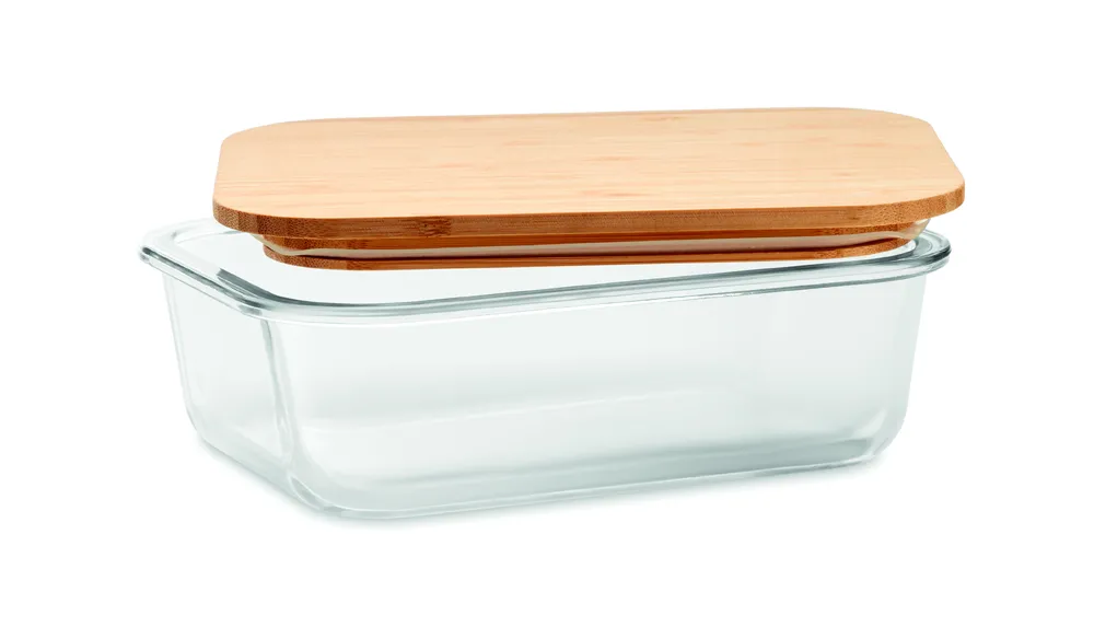 Tundra Lunchbox · Glazen lunchbox bamboe deksel – Transparant