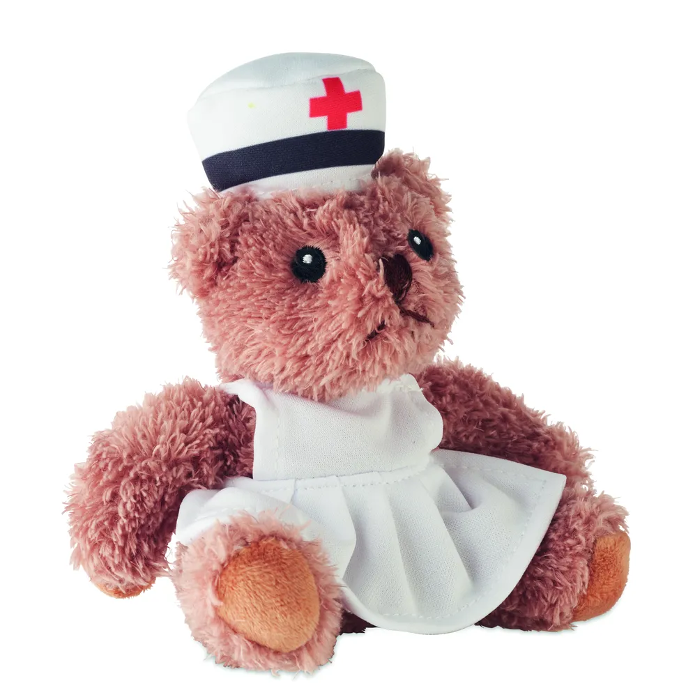 Nurse · Pluche teddybeer verpleegster – Wit
