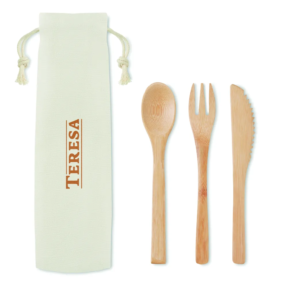 Setboo · Bamboe bestekset – Beige