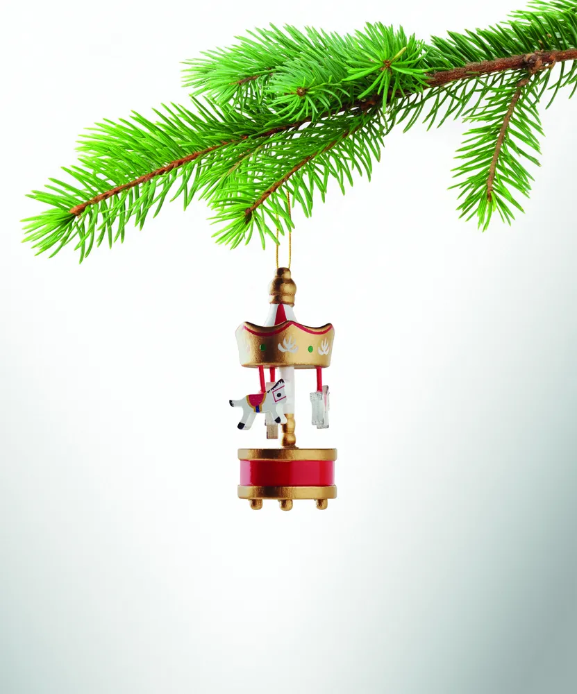 Whirl · Houten carrousel ornament – Goud