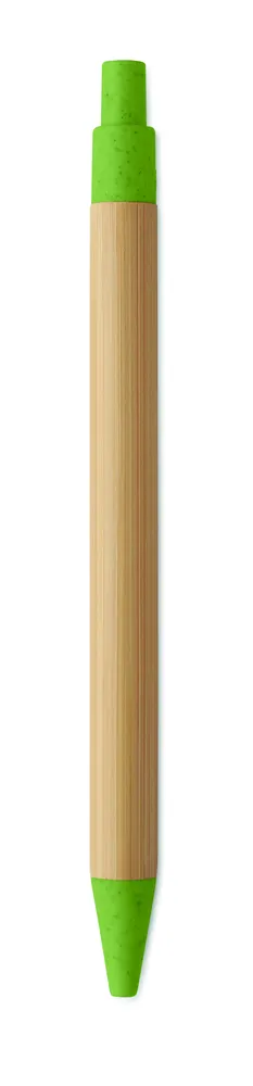 Itea Colour · Bamboe balpen met drukknop – Groen