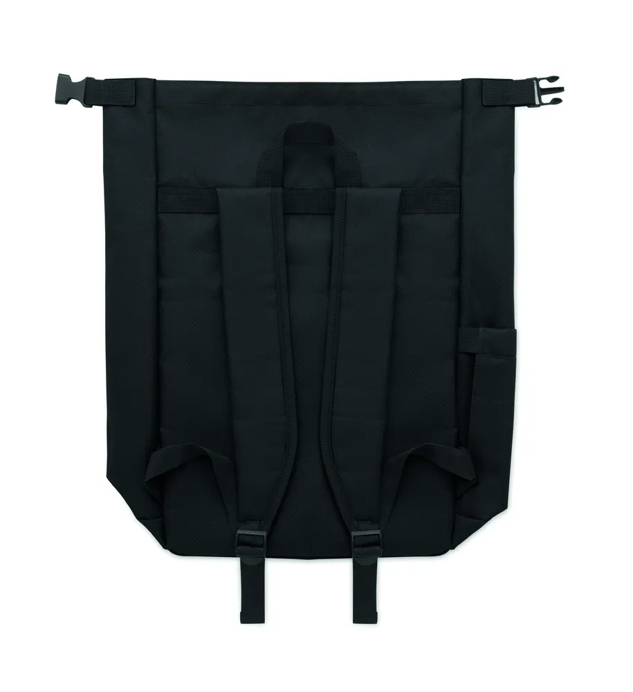 Uniton · 15" rolltop laptop rugzak – Zwart