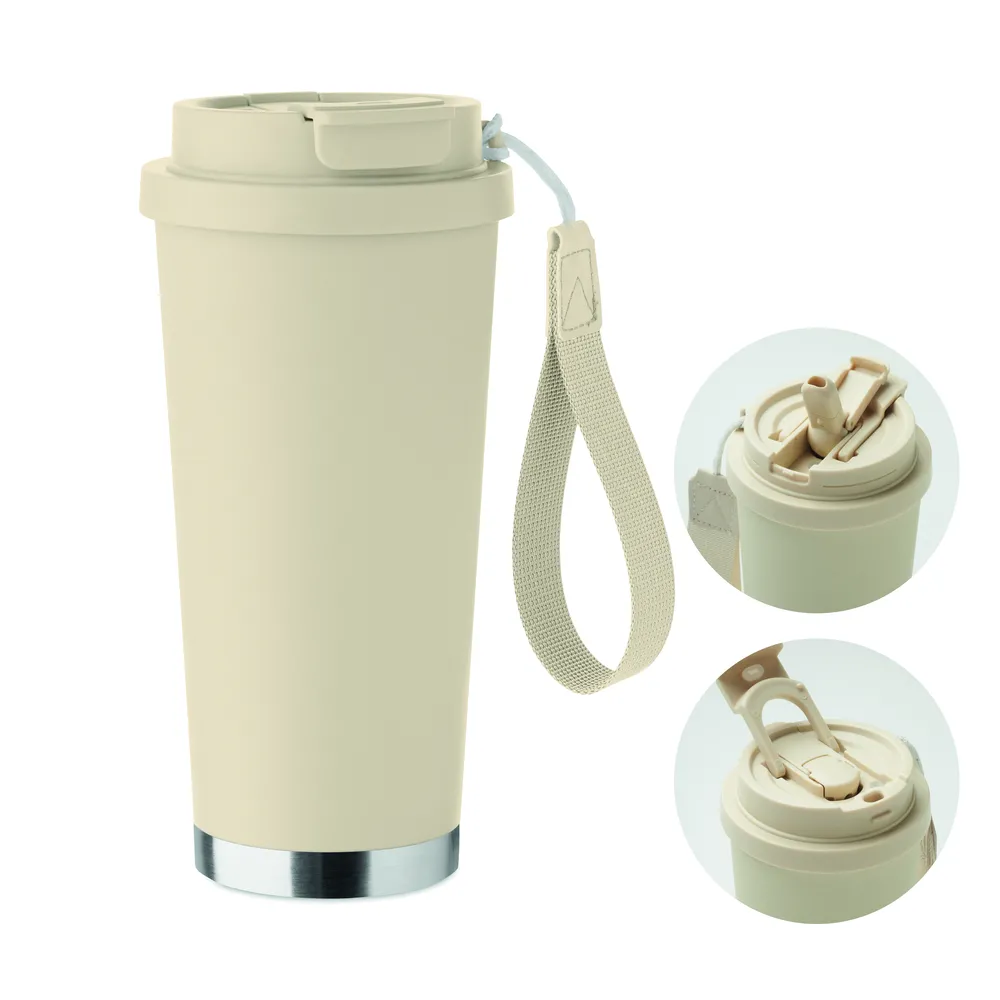 Topaz Large · Dubbelwandige beker 500ml – Beige