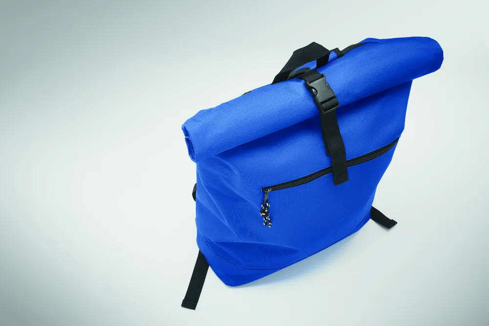 Irea · 600D polyester rolltop rugzak – Royal blauw