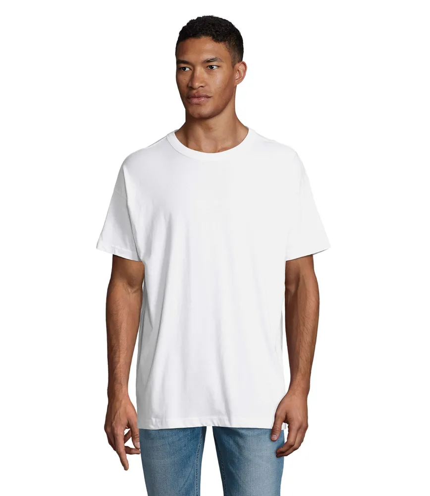 Boxy Men · Boxy Oversize T-shirt Heren – Wit