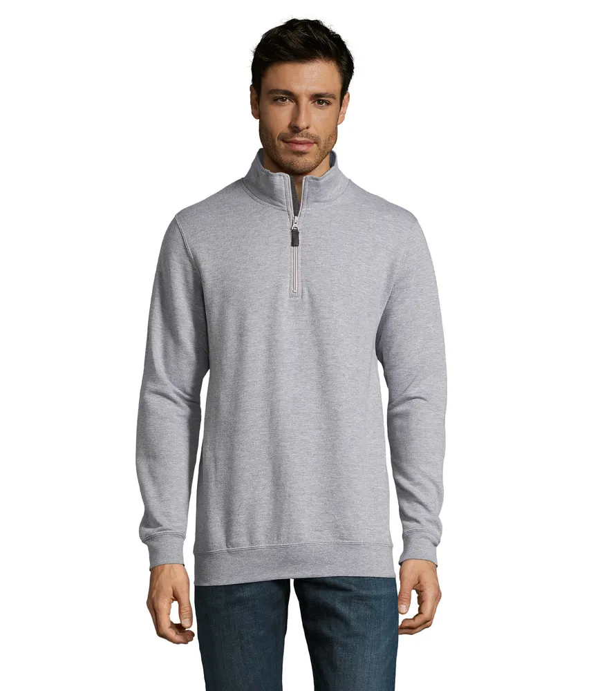 Stan Sweater met Rits 260 – Grijs gemêleerd 2