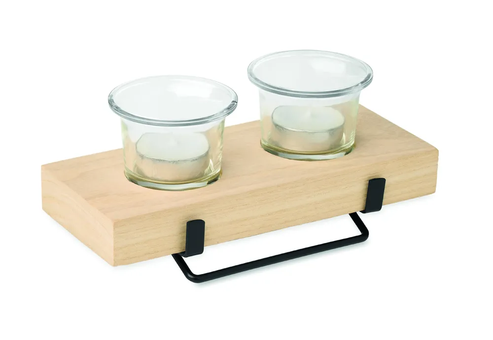 Irondle · Waxinelichthouder set – Hout