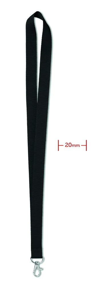 Simple Lany · Lanyard 20 mm – Zwart