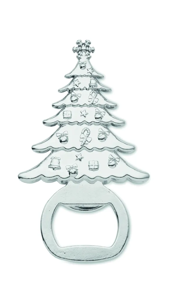 Notle · Flesopener Kerstpatroon – Mat zilver