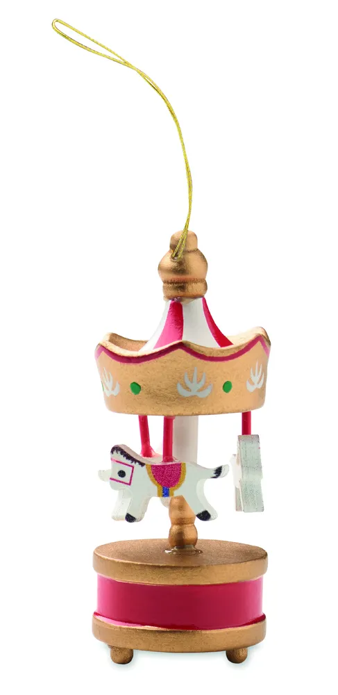 Whirl · Houten carrousel ornament – Goud