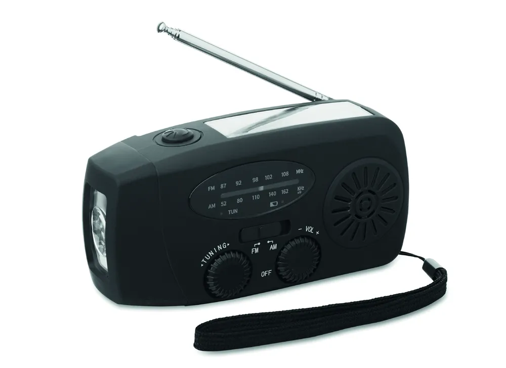 Onda · Draagbare radio met LED lamp Mo2746- – Zwart