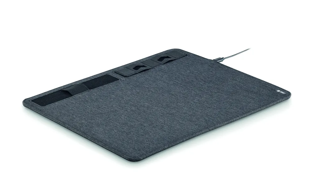 Superpad · RPET muismat 15W oplader – Steengrijs
