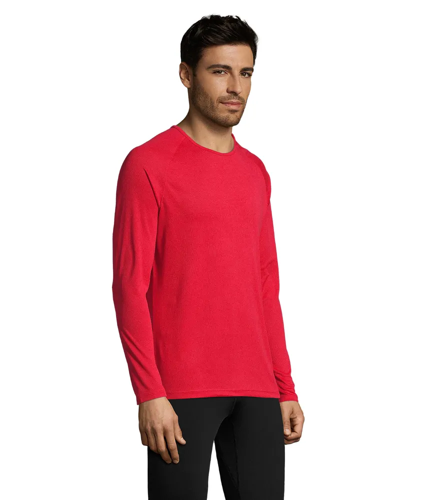 Sporty Lsl Men T-shirt – Rood