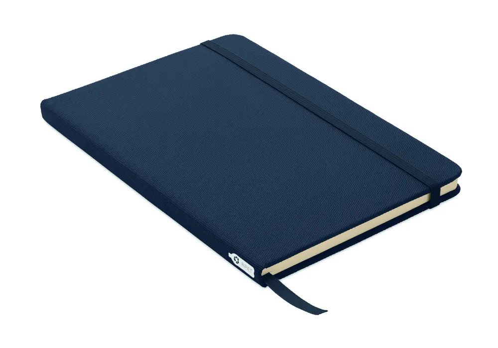 Note RPET · A5 notitieboek met RPET omslag – Marineblauw