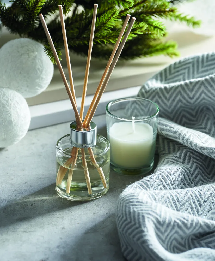 Muska Set · Vanille diffuser & kaarsenset – Transparant