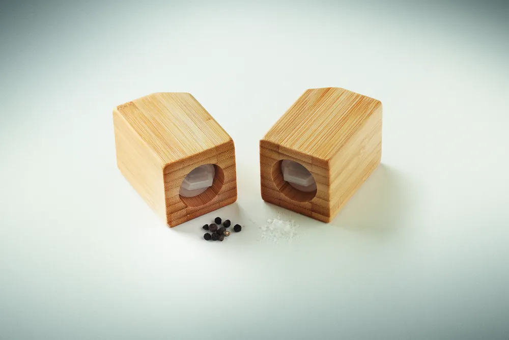 Both · Bamboe peper- en zoutstel – Hout