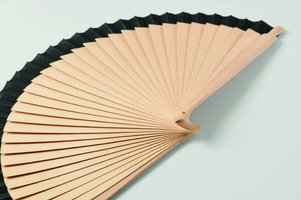Woodfan · Houten handwaaier – Zwart