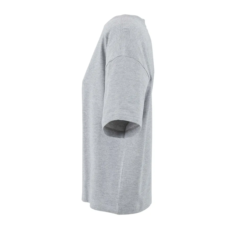 Boxy Women · Boxy Oversize T-shirt Dames – Lichtgrijs gemêleerd
