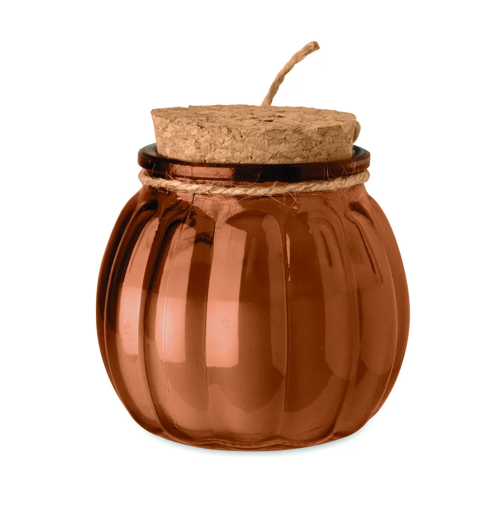 Pumkin · Vanille plantaardige waskaars – Bruin