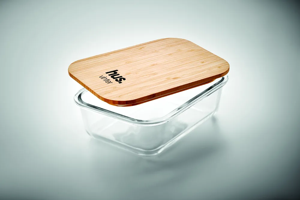 Tundra Lunchbox · Glazen lunchbox bamboe deksel – Transparant
