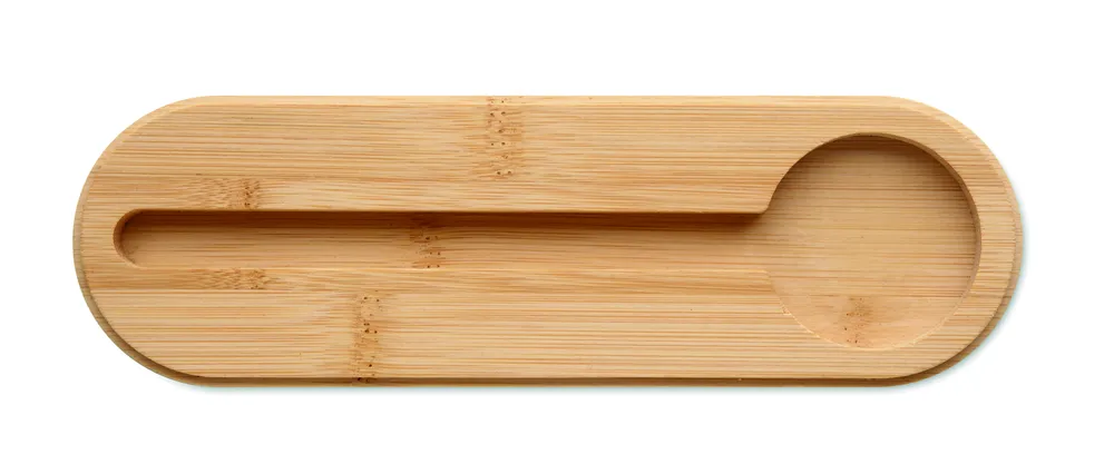 Mile · RPET vilten etui met deksel – Hout