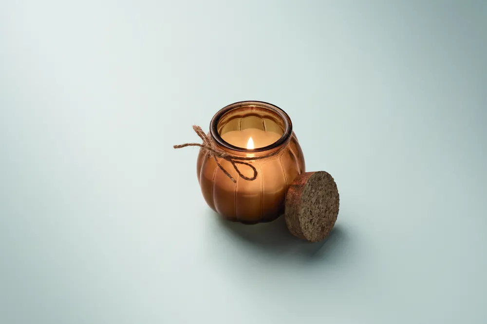 Pumkin · Vanille plantaardige waskaars – Bruin