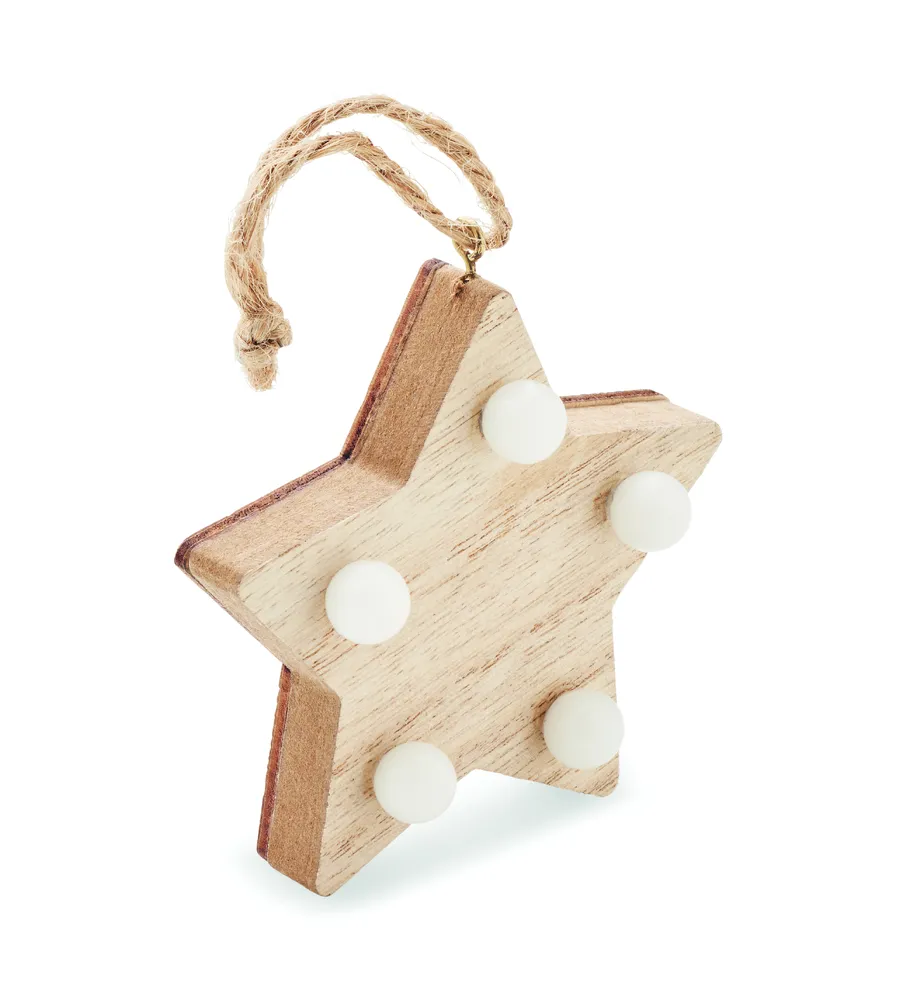 Lalie · Houten ster met lichtjes – Hout