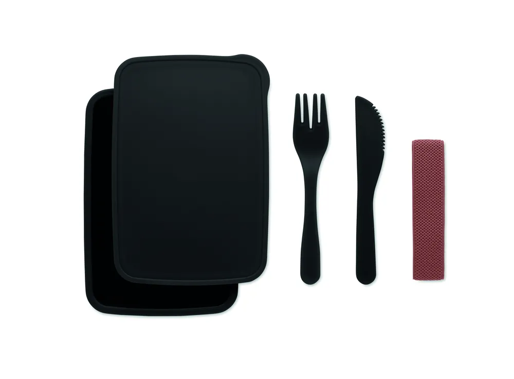 Sunday · Lunchbox met bestek – Zwart