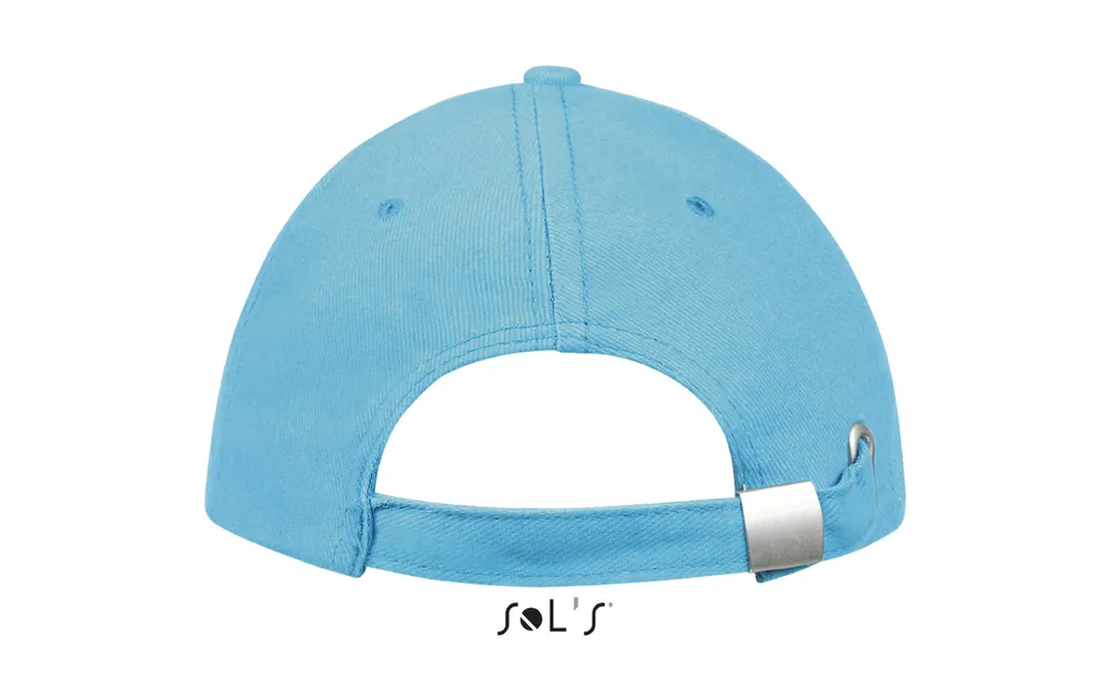 Buffalo Six Panel Cap – Turquoise/white
