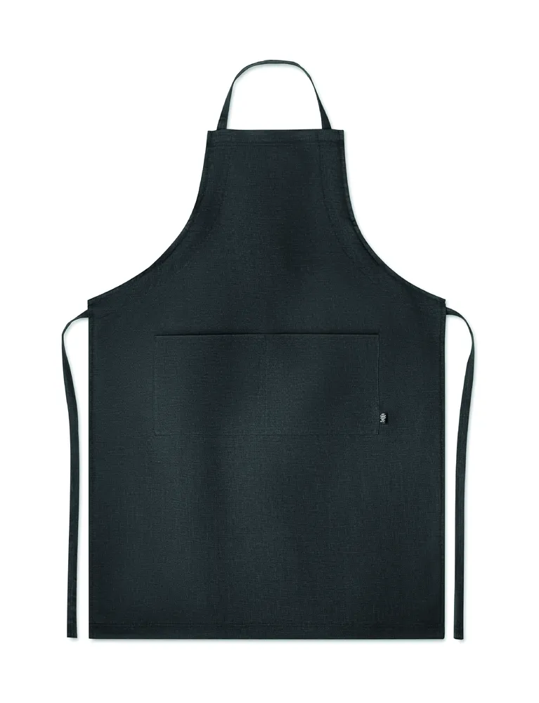 Naima Apron · Verstelbaar schort van hennep – Zwart