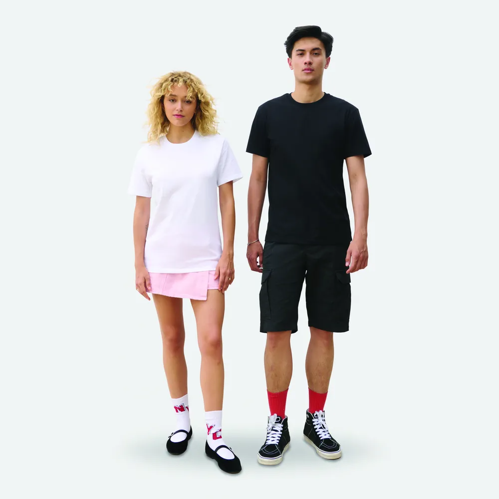 Explorer T-shirt Unisex – Gerecycled zwart