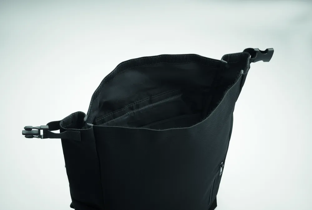 Uniton · 15" rolltop laptop rugzak – Zwart