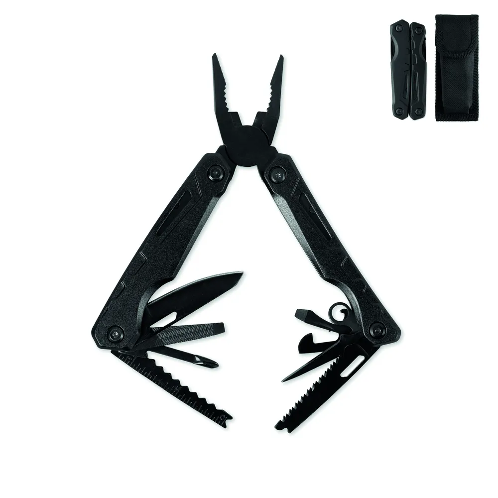 Blaquin · 13-in-1 opvouwbare multitool – Zwart