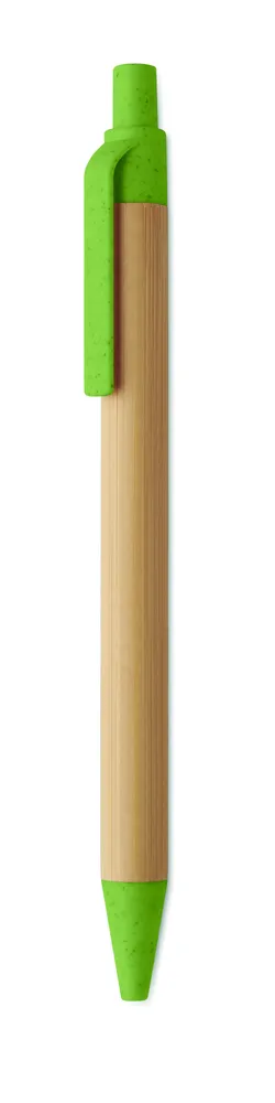 Itea Colour · Bamboe balpen met drukknop – Groen