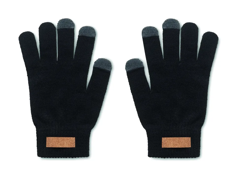 Dactile · RPET tactiele handschoenen – Zwart