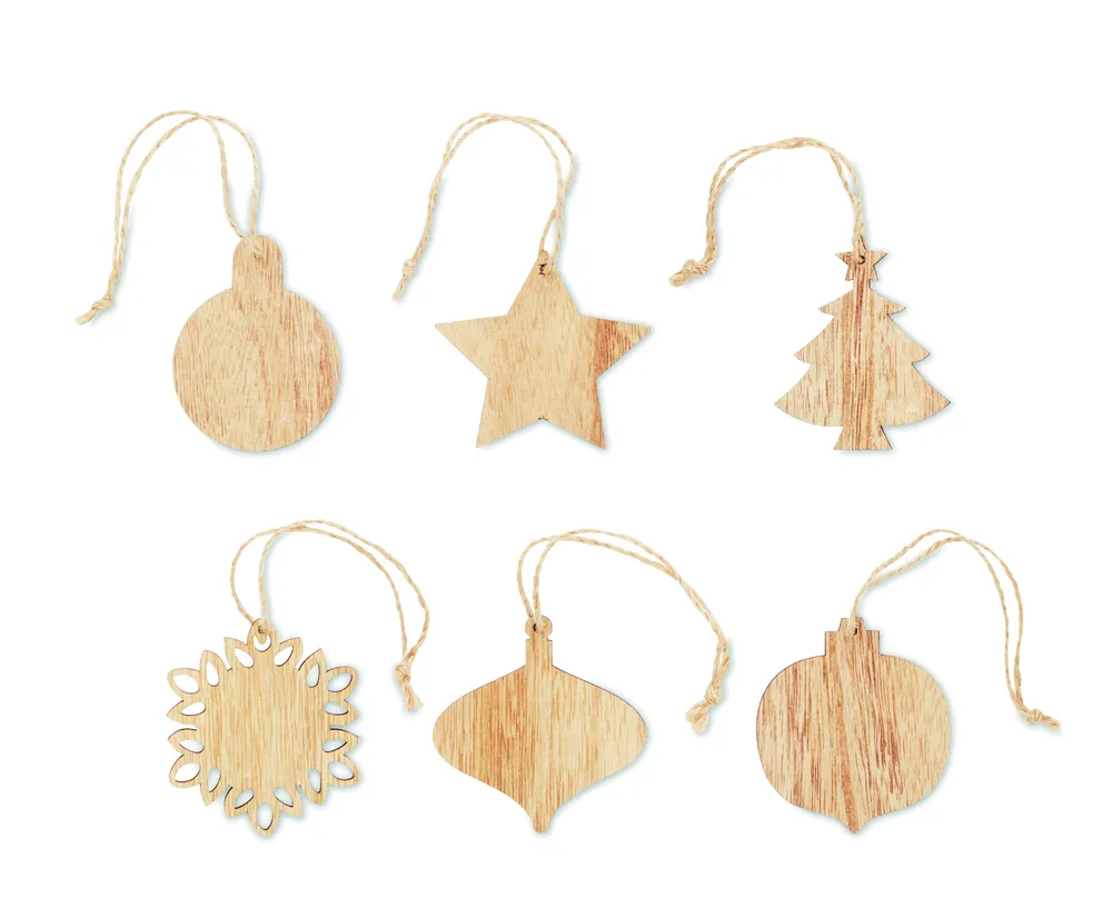 Chriset · Houten kerstversiering set – Hout