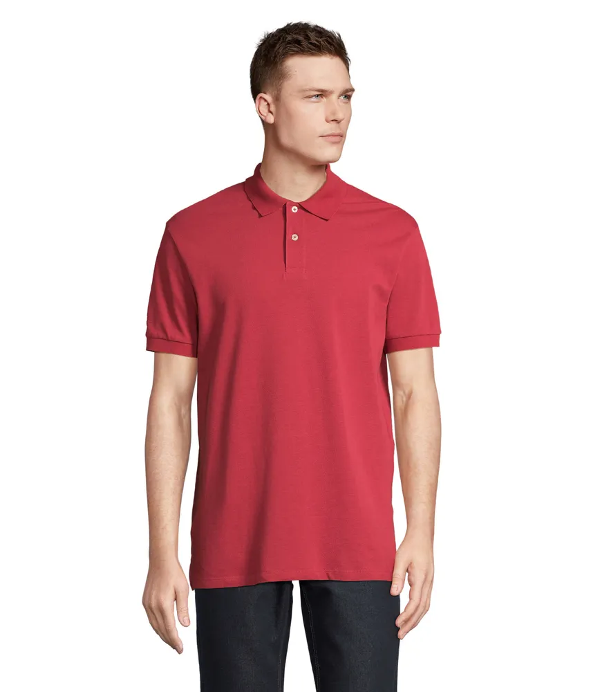 Pacific Heren Polo – Folk red twin