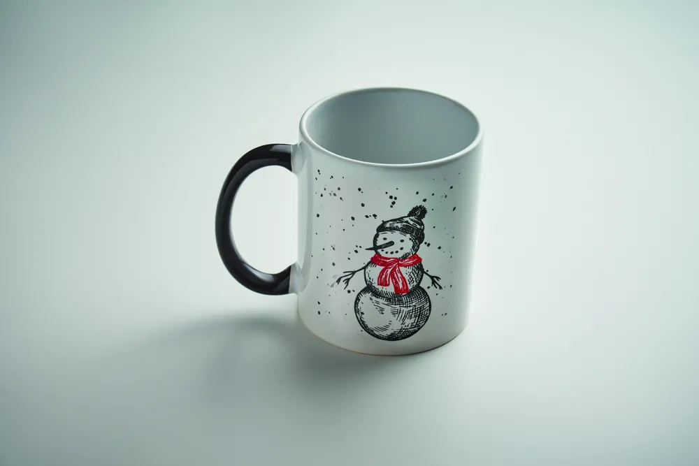 Festimug · Keramische kerst mok 300ml – Zwart/rood