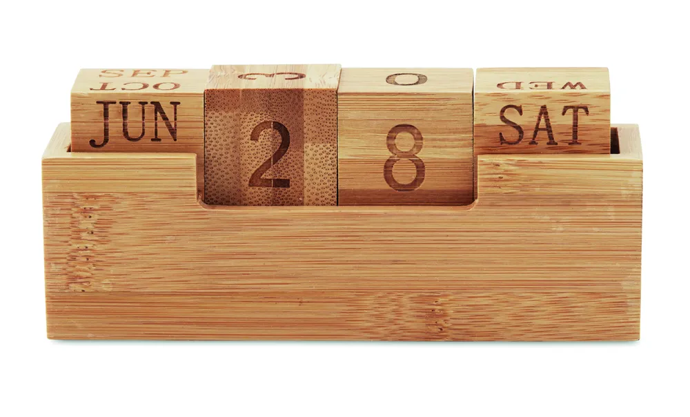 Karenda · Bureaukalender bamboo – Hout