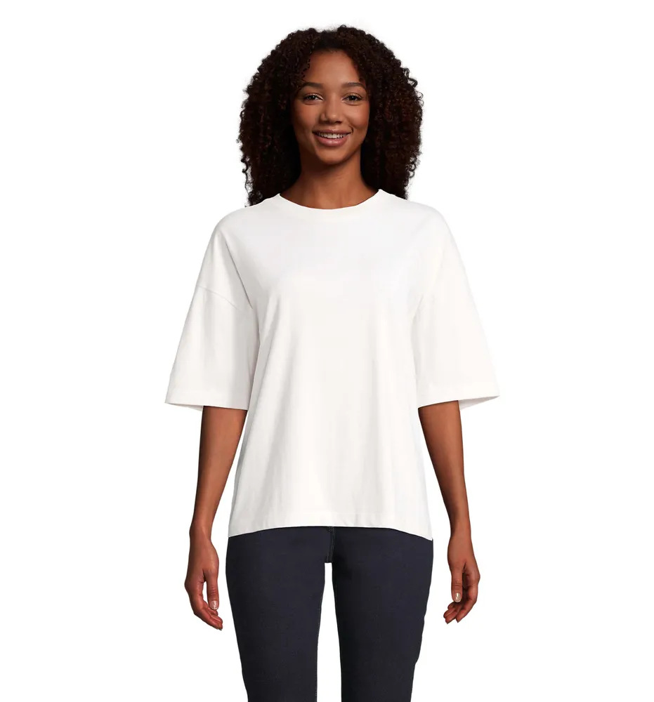 Boxy Women · Boxy Oversize T-shirt Dames – Gebroken wit