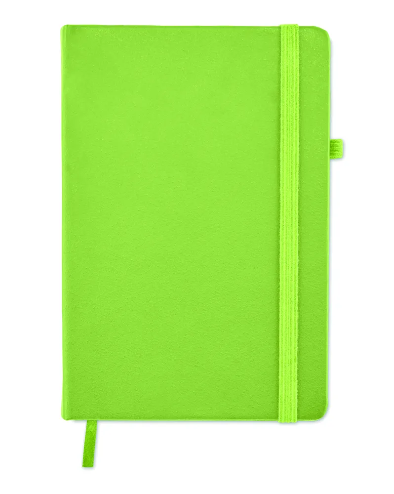 Arpu · Gerecycled PU A5 notitieboek – Limoen