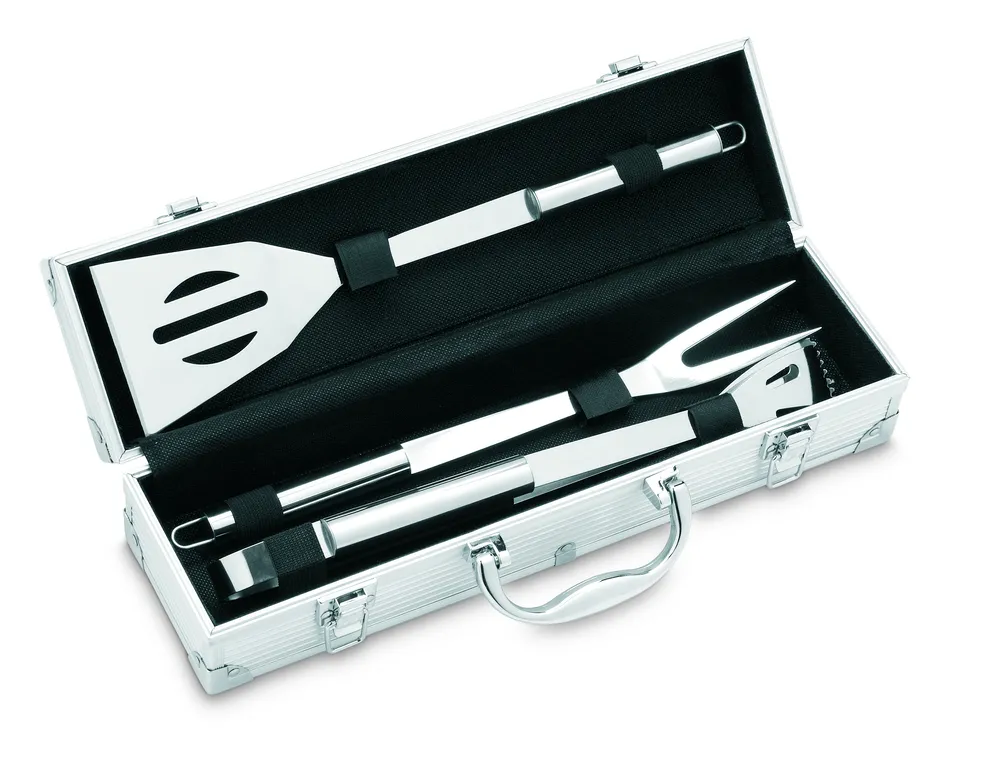 Asador · 3-Delige Bbq gereedschapset – Zilver