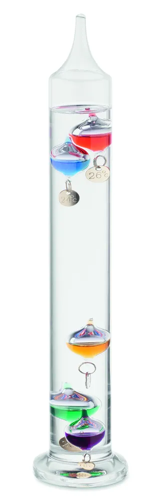 Galileo thermometer glas 28cm – Transparant