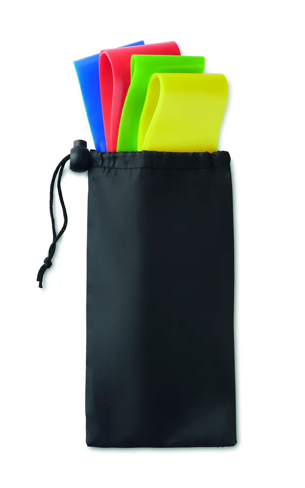 Fitband · Set van 4 fitnessbanden – Zwart